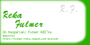 reka fulmer business card